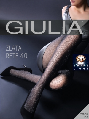 Фото Колготки в сеточку с люрексом Giulia Zlata Rete 40