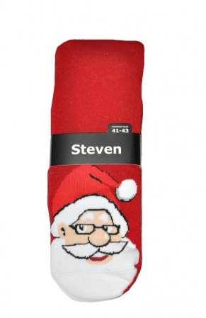 Мужские махровые носки с Дедом Морозом Steven