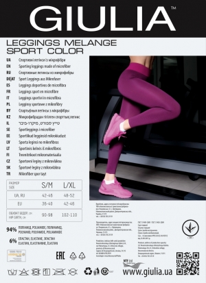 Спортивные леггинсы Giulia leggings Melange Sport Color
