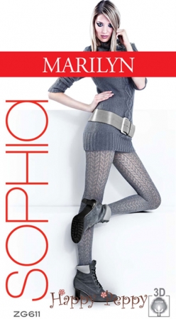 Фото Теплые ажурные колготки Marilyn Sofia 611